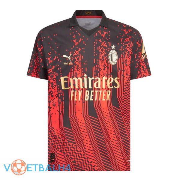 AC Milan voetbal jersey vierde rood zwart 2022/2023