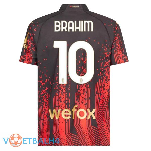 AC Milan (BRAHIM 10) voetbal jersey vierde rood zwart 2022/2023