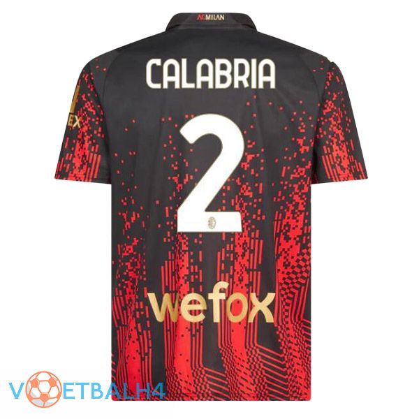 AC Milan (CALABRIA 2) voetbal jersey vierde rood zwart 2022/2023