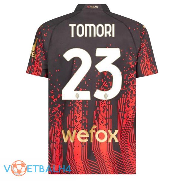 AC Milan (TOMORI 23) voetbal jersey vierde rood zwart 2022/2023