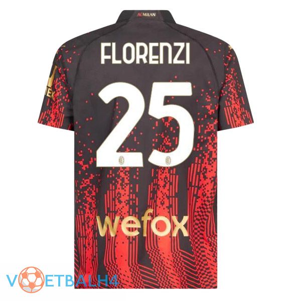 AC Milan (FLORENZI 25) voetbal jersey vierde rood zwart 2022/2023