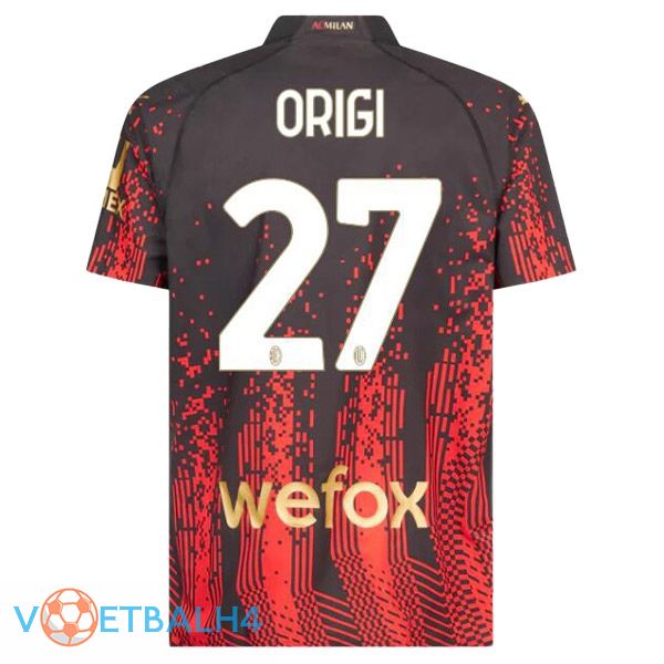 AC Milan (ORIGI 27) voetbal jersey vierde rood zwart 2022/2023