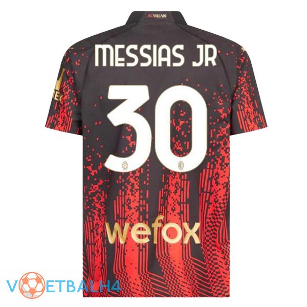 AC Milan (MESSIAS JR 30) voetbal jersey vierde rood zwart 2022/2023