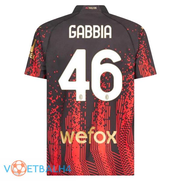 AC Milan (GABBIA 46) voetbal jersey vierde rood zwart 2022/2023