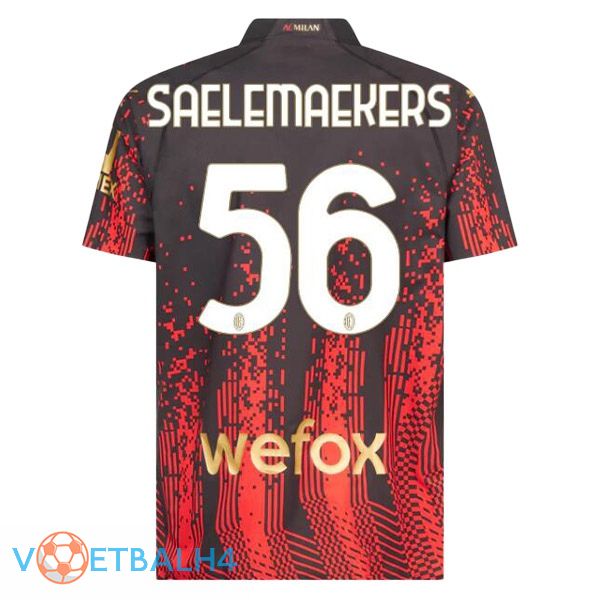 AC Milan (SAELEMAEKERS 56) voetbal jersey vierde rood zwart 2022/2023