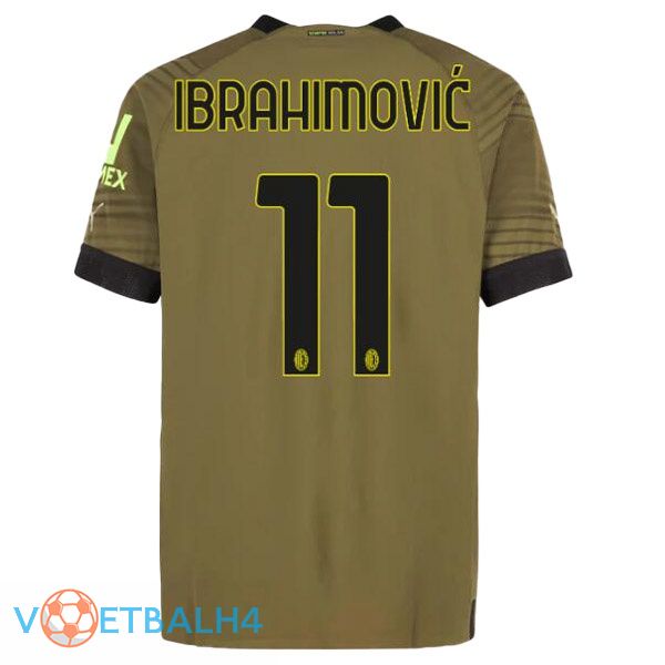 AC Milan (IBRAHIMOVIĆ 11) voetbal jerseys derde Marron 2022-2023