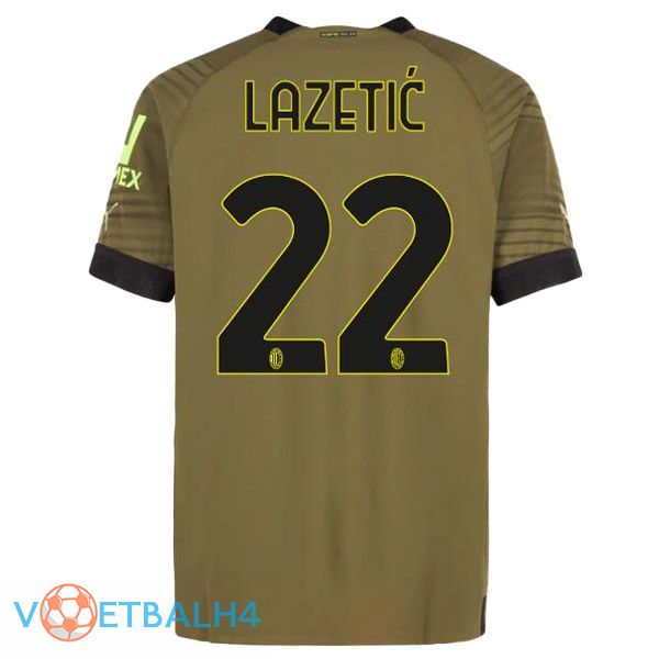 AC Milan (LAZETIĆ 22) voetbal jerseys derde Marron 2022-2023