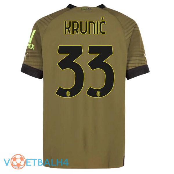 AC Milan (KRUNIĆ 33) voetbal jerseys derde Marron 2022-2023