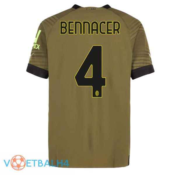 AC Milan (BENNACER 4) voetbal jerseys derde Marron 2022-2023