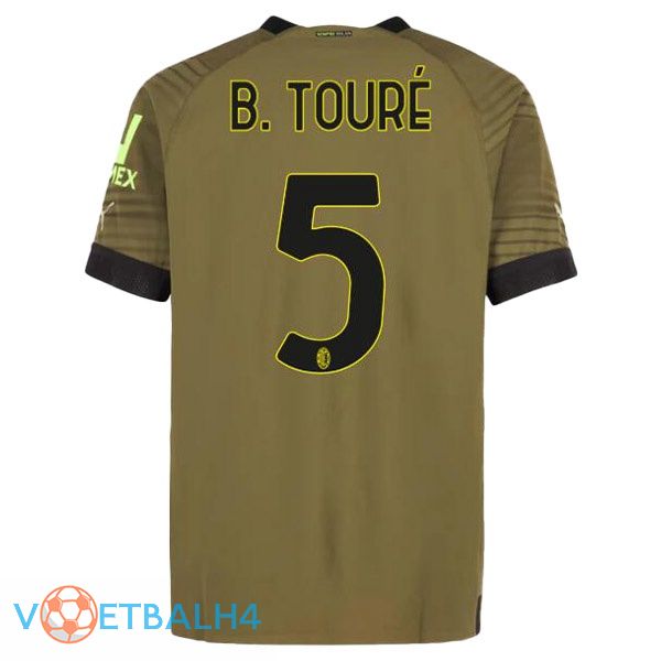 AC Milan (B. TOURÉ 5) voetbal jerseys derde Marron 2022-2023