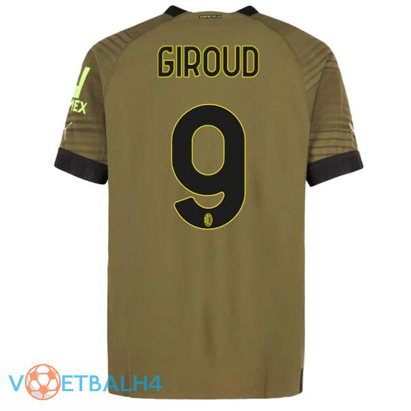 AC Milan (GIROUD 9) voetbal jerseys derde Marron 2022-2023