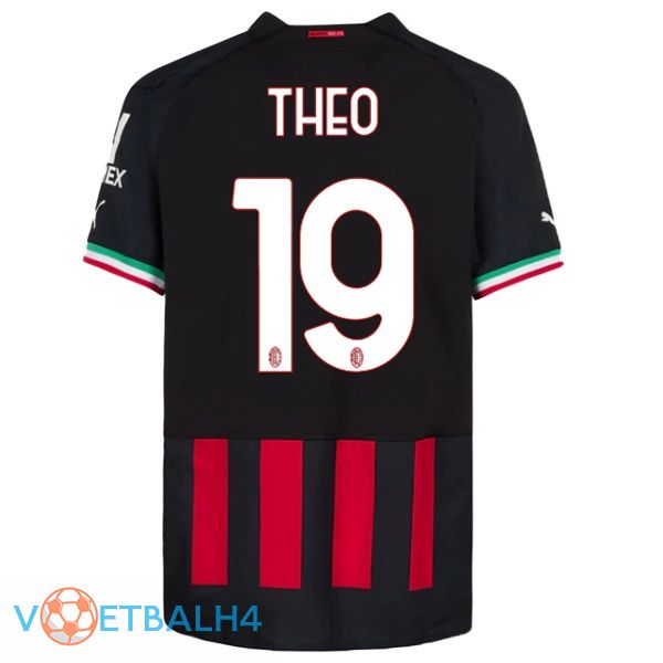 AC Milan (THEO 19) voetbal jerseys thuis rood 2022-2023