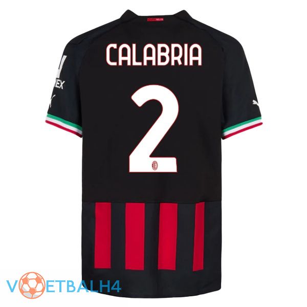 AC Milan (CALABRIA 2) voetbal jerseys thuis rood 2022-2023