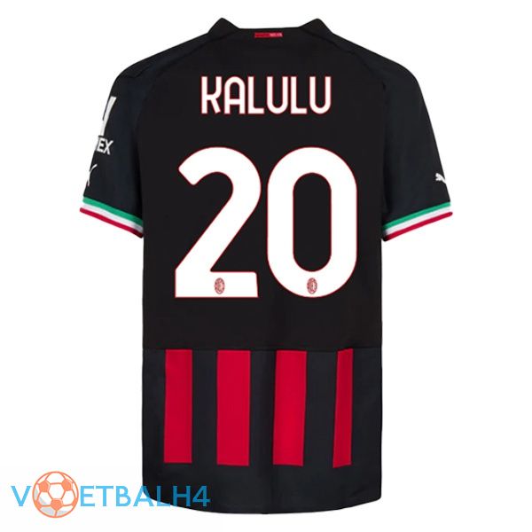 AC Milan (KALULU 20) voetbal jerseys thuis rood 2022-2023