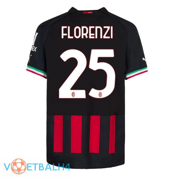 AC Milan (FLORENZI 25) voetbal jerseys thuis rood 2022-2023