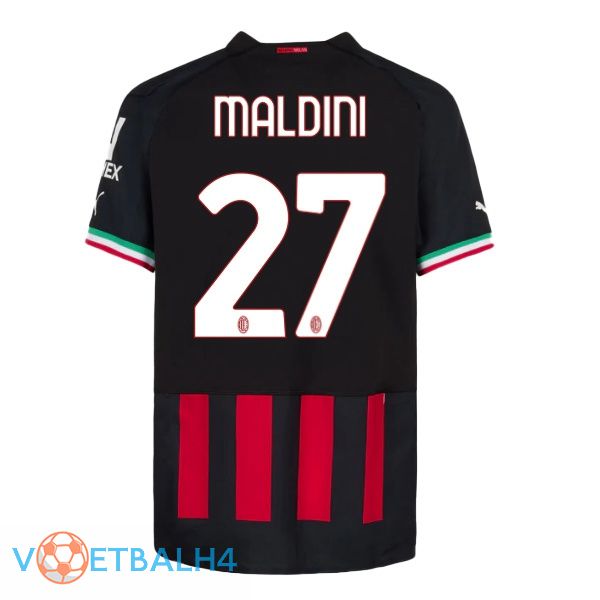 AC Milan (MALDINI 27) voetbal jerseys thuis rood 2022-2023