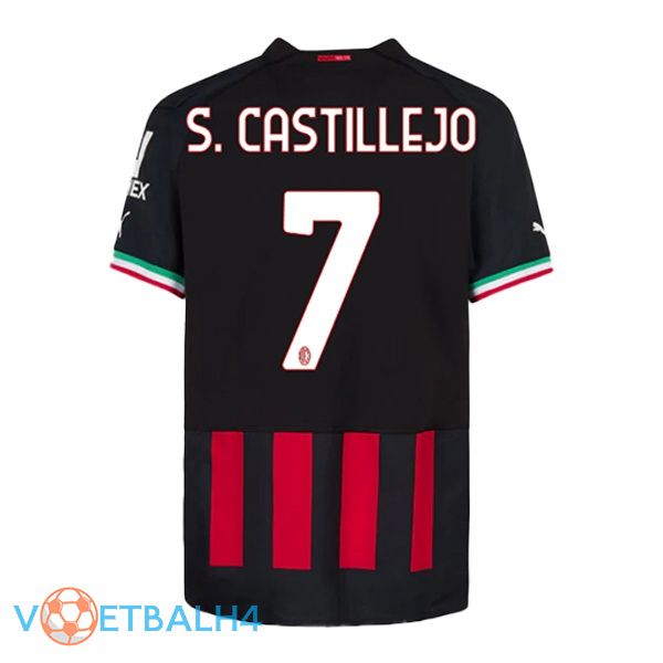 AC Milan (S. CASTILLEJO 7) voetbal jerseys thuis rood 2022-2023