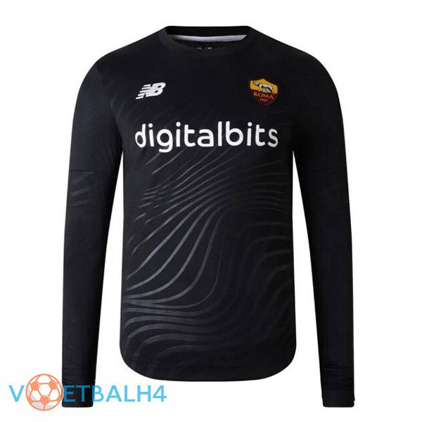 AS Roma doelman voetbal jerseys lange mouwzwart 2022-2023