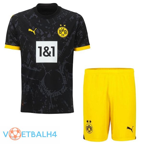 Dortmund BVB kinderen voetbal jersey uit zwart 2023/2024