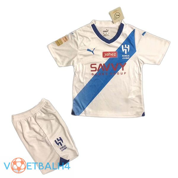 Al-Hilal FC kinderen voetbal jersey uit wit 2023/2024