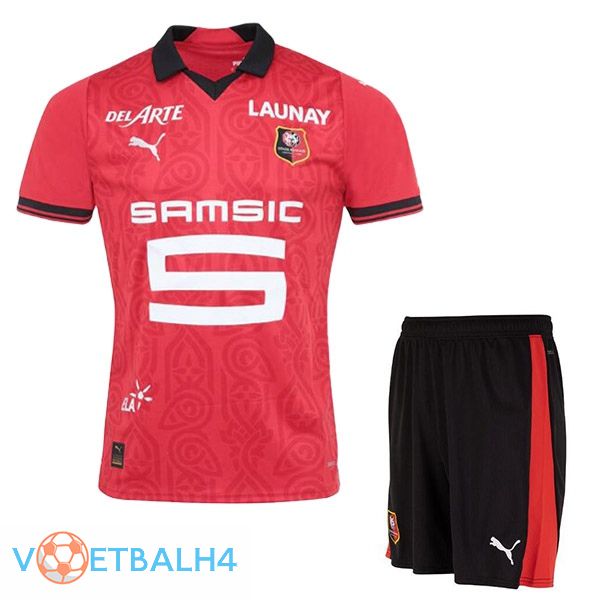 Stade Rennais kinderen voetbal jersey thuis rood 2023/2024