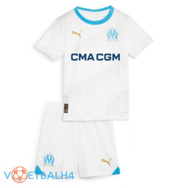 Marseille OM kinderen voetbal jersey thuis wit 2023/2024