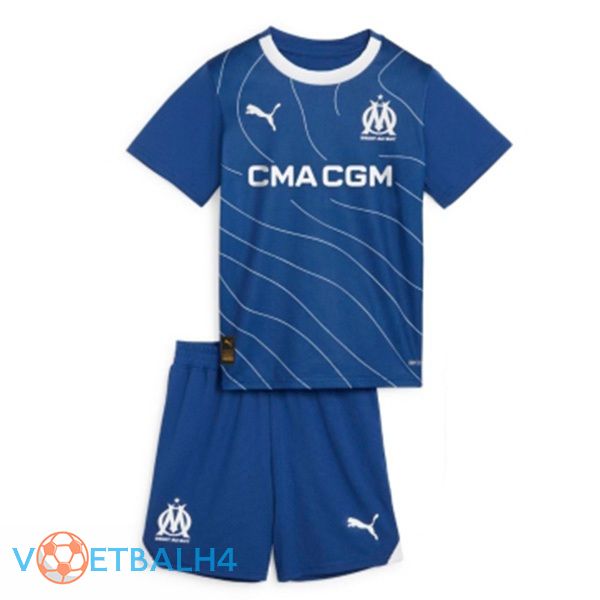 Marseille OM kinderen voetbal jersey uit blauw 2023/2024