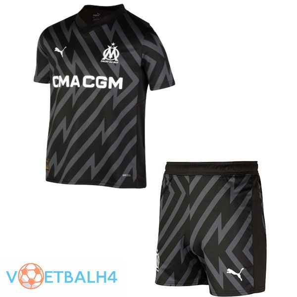 Marseille OM kinderen voetbal jersey doelman zwart 2023/2024