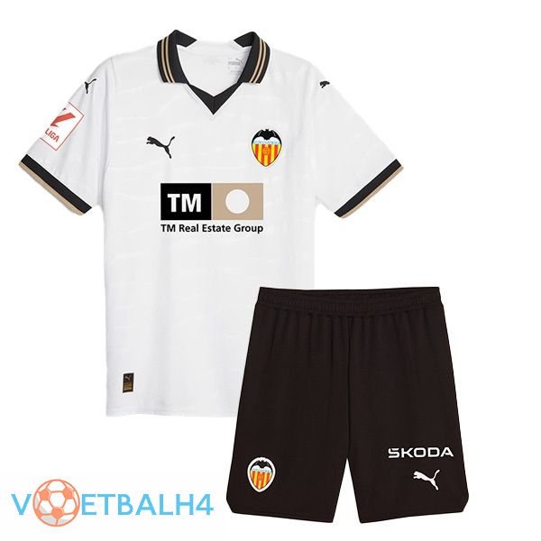 Valencia CF kinderen voetbal jersey thuis wit 2023/2024