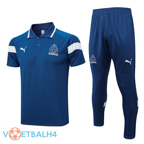 Marseille OM voetbal Polo + broek blauw 2023/2024