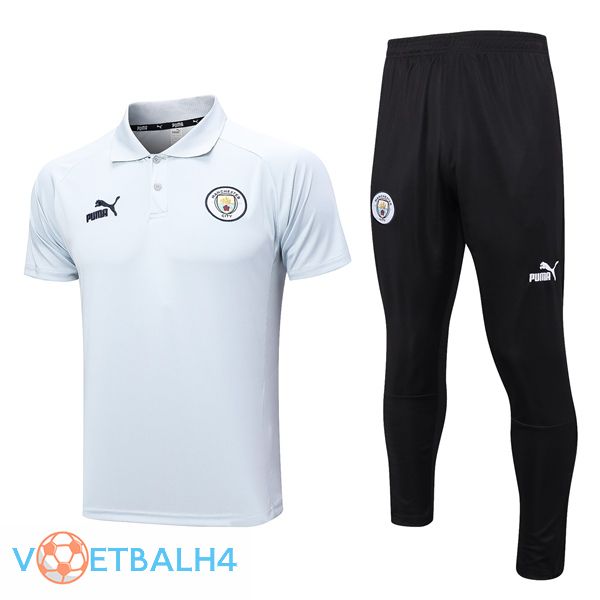 Manchester City voetbal Polo + broek wit 2023/2024