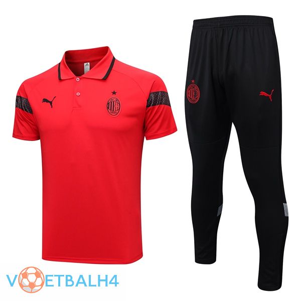 AC Milan voetbal Polo + broek rood 2023/2024