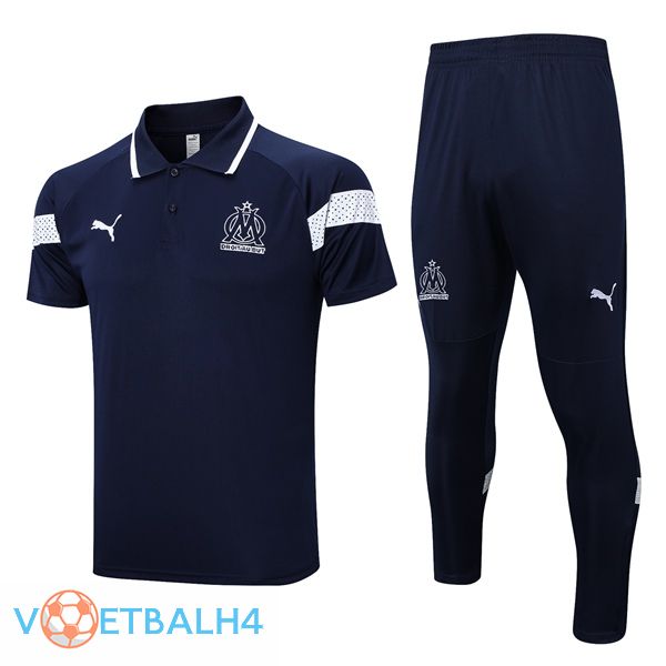 Marseille OM voetbal Polo + broek koninklijk blauwe 2023/2024