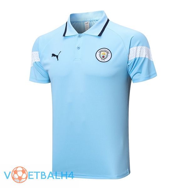 Manchester City voetbal Polo blauw 2023/2024