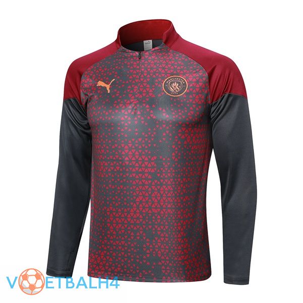 Manchester City Training Sweatshirt rood grijs 2023/2024