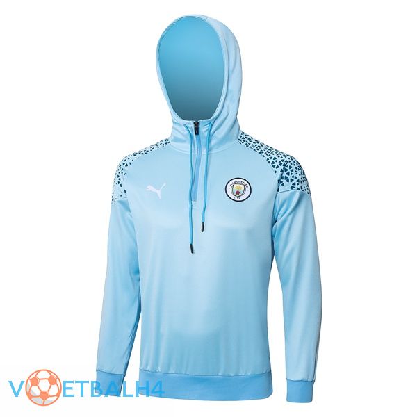 Manchester City Training Sweatshirt Hoodie blauw 2023/2024