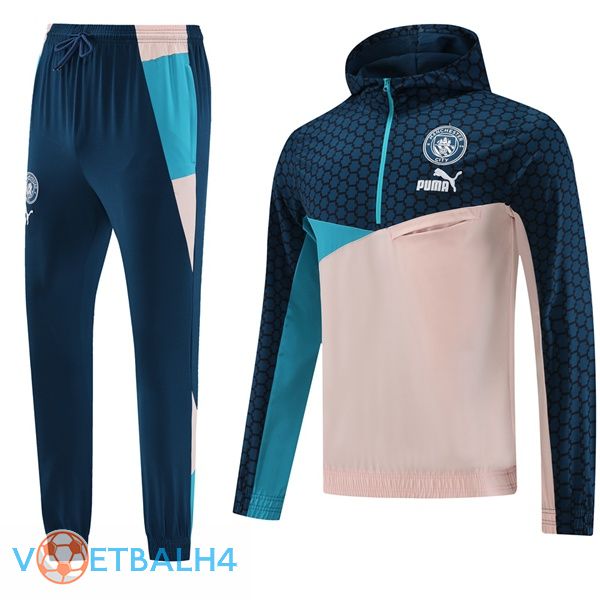 Manchester City trainingspak Windbreaker blauw roze 2023/2024