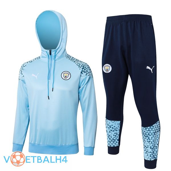 Manchester City trainingspak Hoodie blauw 2023/2024