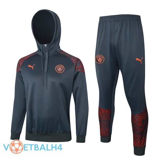 Manchester City trainingspak Hoodie grijs 2023/2024