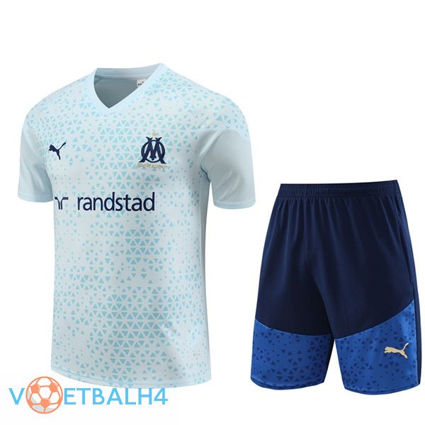 Marseille OM Training T Shirt + korte broek blauw 2023/2024