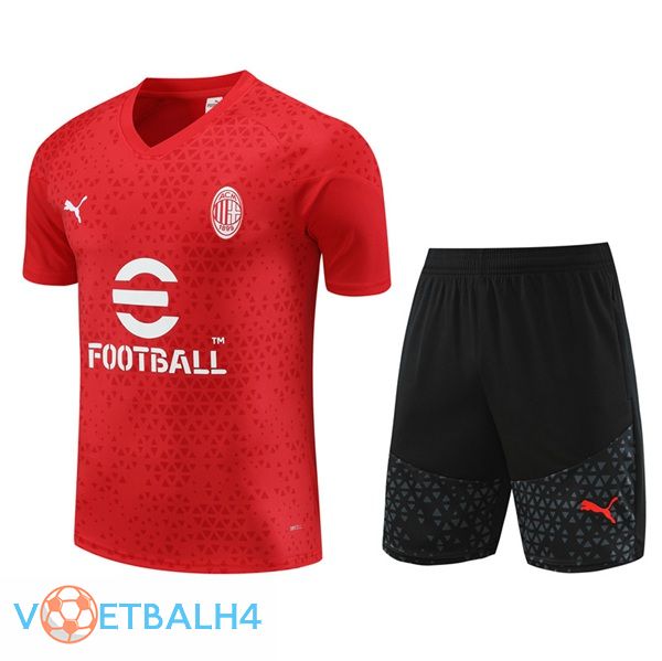 AC Milan Training T Shirt + korte broek rood 2023/2024