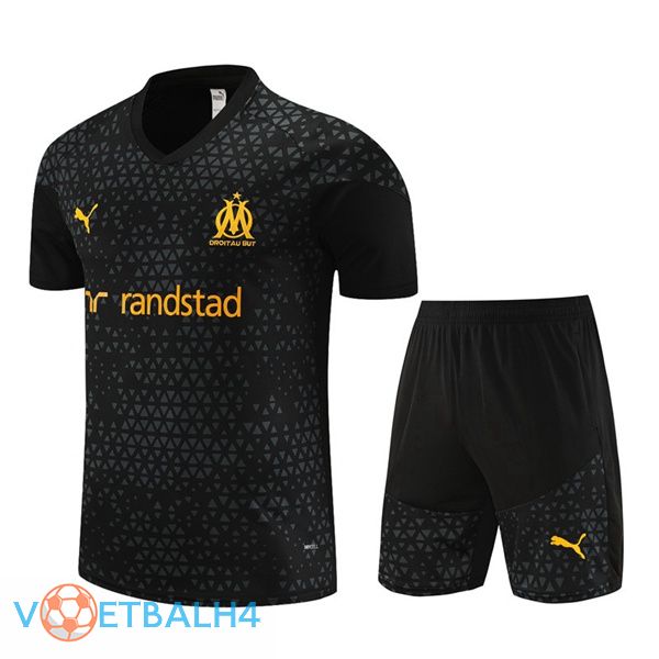 Marseille OM Training T Shirt + korte broek zwart 2023/2024