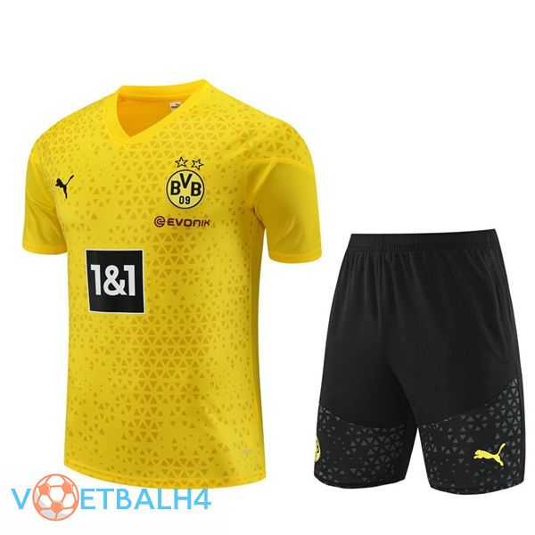 Dortmund BVB Training T Shirt + korte broek geel 2023/2024