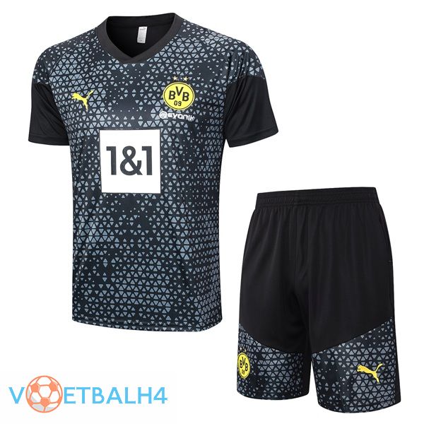 Dortmund BVB Training T Shirt + korte broek zwart 2023/2024