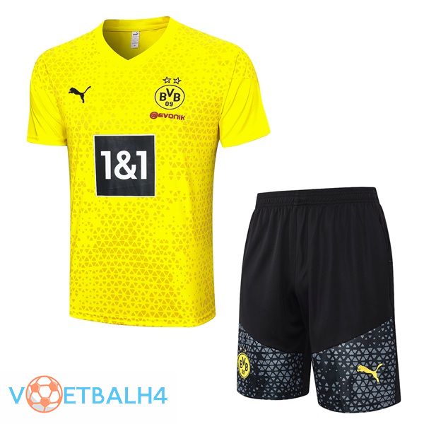 Dortmund BVB Training T Shirt + korte broek geel 2023/2024