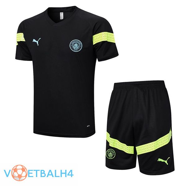 Manchester City Training T Shirt + korte broek zwart 2023/2024