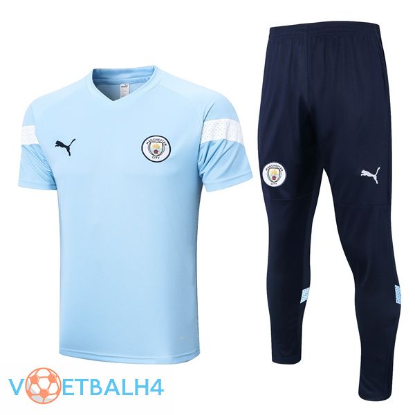 Manchester City Training T Shirt + broek blauw 2023/2024