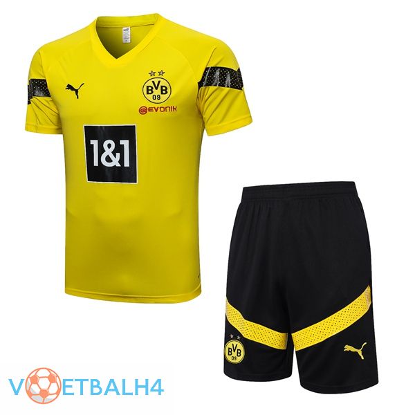 Dortmund BVB Training T Shirt + korte broek geel 2023/2024