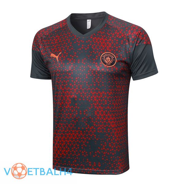 Manchester City Training T Shirt rood grijs 2023/2024