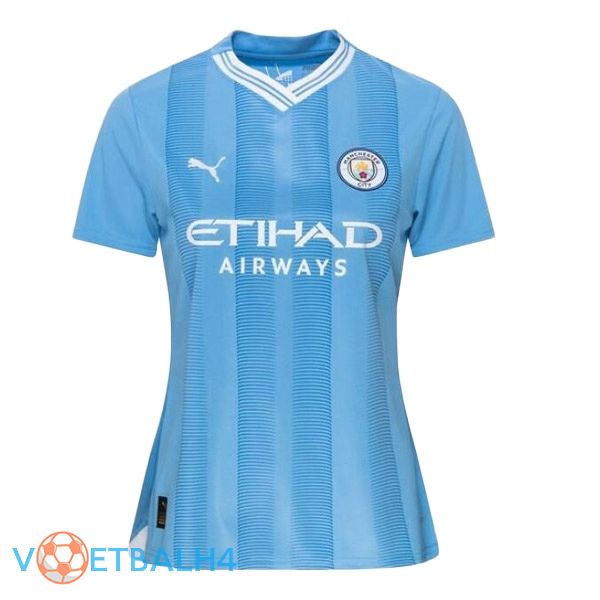 Manchester City Dames voetbal jersey thuis blauw 2023/2024